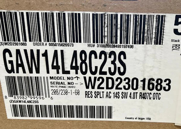 Evcon Guardian GAW14L48C23S 4-Ton R407-C 14 Seer Air Conditioner